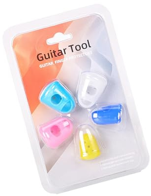 Gitarren Übungs Fingerschutz Weicher Elastischer Silikonschutz Für Neue Lernende Mehrere Größen Anti Blasen Design Tragbares Zubehör Für Saiteninstrumente