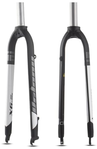Forcella Rigida per Biciclette in Lega di Alluminio da 27,5/29 Forcella Rigida da 1-1/8 Senza Filettatura Tubo Dritto Freno A Disco Ultraleggero (27,5)