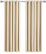 Imperial Rooms Eyelet Blackout Curtains for Bedroom - Thermal Insulated Black Out Cream Curtains 90x90 Inch Drop Energy Saviing Living Room Long Curtain 2 Panels with Tiebacks (228x228cm)