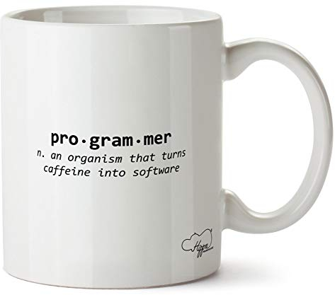 Hippowarehouse Programmer Definition - an Organism That Turns Caffeine into Software Printed Mug Cup Ceramic 10oz