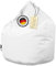 PATCH HOME Patchhome XXXL Sitzsack Tropfenform – Weiß – Indoor & Outdoor Beanbag mit Styroporfüllung - Bereits Befüllt - Kinder & Erwachsene - 30 Farben & 3 Größen