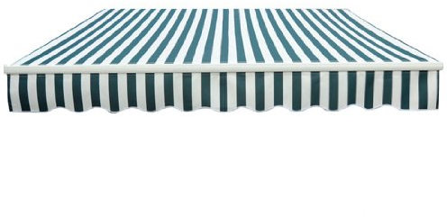 Greenbay Green-White Garden Patio Awning Canopy Sun Shade Shelter Replacement Fabric - 2.5M x 2M