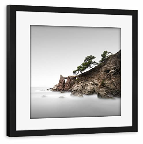 artboxONE Poster mit Rahmen schwarz 20x20 cm Watchman´s Path | Spanien von Ronny Behnert - gerahmtes Poster
