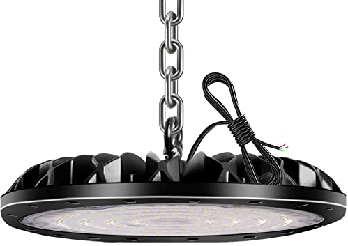 loyal 200W LED Lámpara de Alta Bahía 20000LM IP65 Impermeable Foco LED interior, Super Brillante Blanco Frío 6000K Campana LED Industrial, Lampara techo industrial para Gimnasio Almacén Fábrica