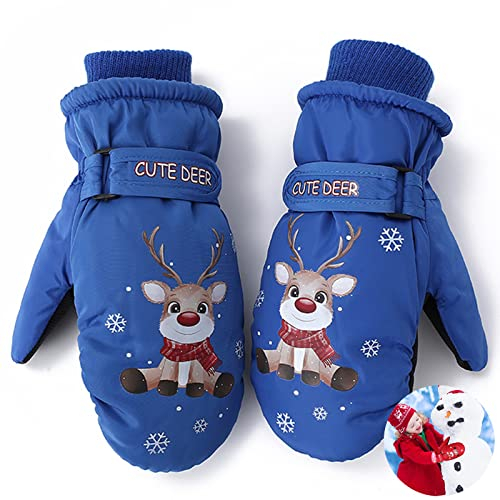 Kinder Skihandschuhe, Fäustlinge, Wasserdichter Fausthandschuh, Warm Winter Skating Handschuhe, Thermohandschuhe für Mädchen, Jungen
