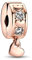 HAEPIAR S925 Sterling Silber Charm für Armband Halskette Sterling Silber Dangles Infinite Pink Herzen Sparkling Clip für Frauen Mädchen