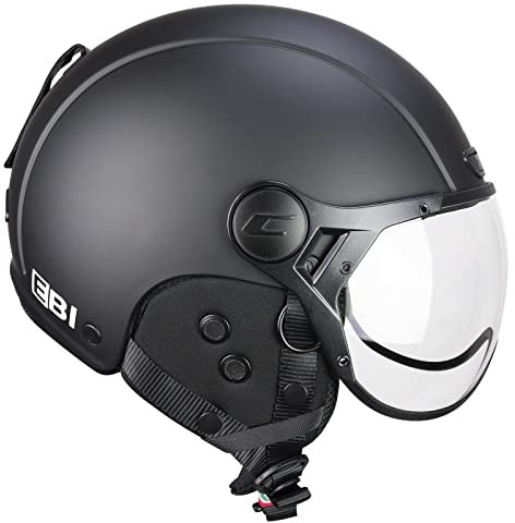CGM EBI, Casco Sci Unisex Adulto, Nero Opaco, L (59cm)