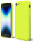 oakxco für iPhone SE 2022/SE 2020/iPhone 8/7 Hülle Silikon Case, Dünn Gummi Gel Original Farbig Schutz Handyhülle, Weich Slim Matt Leicht TPU Stoßfest Kameraschutz Schutzhülle Schale, Neon Gelb