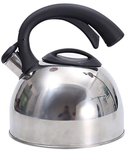 SAROSI Théières pour Cuisinière Bouilloire Sifflante en Acier Inoxydable, Théière avec Poignée Anti-brûlure, Théière De Cuisine 3L Bouilloire Gaz