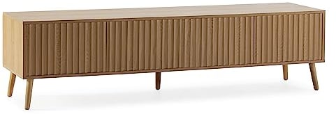 HOMN LIVING Mobile TV Lluvia 4 Ante Colore Rovere, 160 cm (Larghezza) 40 cm (profondità) 45 cm (Altezza)