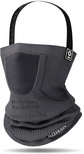 YANIKY Schlauchschal Ski Gesichtsschutz Mundschutz Halstuch Herren Damen, Atmungsaktiv Elastisch Gesichtsmaske Fahrrad Schal Winddicht Motorrad Bandana Nackenwärmer Sport Laufschal with Stirnband