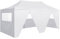 Profi-Partyzelt Faltbar mit 4 Seitenwänden, LAPOOH Party Zelt, Pavillon, Faltpavillon, Garagenzelt, Gartenzelt, 3×6m Stahl Weiß