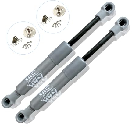 2x RhedexX® Gasdruckfeder Ersatz für Stabilus LIFT-O-MAT 195mm/58mm/300N Grau - Gasdruckdämpfer Kesseböhmer Küche Möbelklappen Gasfeder Liftomat MIT BESCHLAG (300 N)