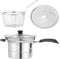 Generic Deep Frying Pot with Stainless Steel Fryer Basket Multifunction Cooking Tools Soup Pot Pan Deep Fryer Cooking Pot for Camping, with handle