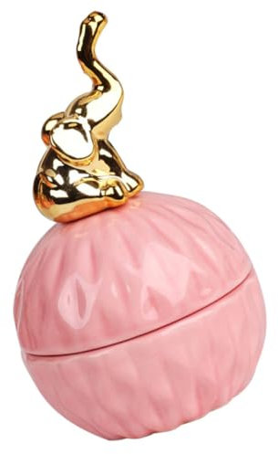 FELTECHELECTR Handgefertigte Keramik Candy Box Stilvolle Aufbewahrung Für Süßigkeiten Snacks Und Kleine Elefanten-design Für Festliche Anlässe Und Besondere Momente