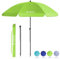 BelleMax Parasol de Plage Exterieur, avec ancre de sable 12 cm & Sac de Parasol, Inclinable sur 30°, Hauteur réglable, pour Balcon, Plage, Terrasse, Protection Solaire UV50 +,Pomme Verte,180 cm