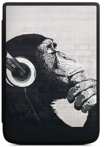 DeinDesign Coque pour liseuse Compatible avec Vivlio Touch HD Plus Etui pour liseuse Protection pour liseuse Animal-Look Écouteurs Musique