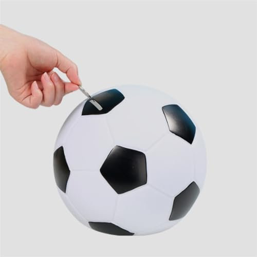 TIANXIE Personalized Boys Piggy Bank Shatterproof Football Rugby Money Bank Unique Decorative Sports Coin Bank World Cup Souvenir Adult Soccer Gifts For Boys,football