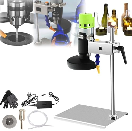 Glasschneider für Flaschen, Elektrischer Glasschneide Flaschen 150W 6000R/Min Flaschenschneider Glasflaschenschneider Schneidwerkzeug 7 Geschwindigkeiten für Weinflaschen Seeglas Keramische Flaschen