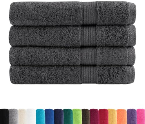 vidaXL Premium Handtücher SOLUND 4 STK. Anthrazit 100x200 cm 600 g/m²