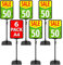VAIIGO Lot de 6 supports pour affiches A4 - Support réglable pour affichage sur table - Support de signalisation réglable - Présentoir de menus publicitaires pour entreprise, bureau, restaurant