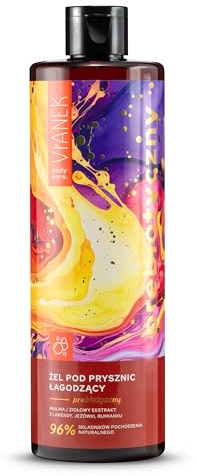 VIANEK Prebiotisches Beruhigendes Duschgel 300 ml - Vegan, Sanfte Reinigung, Feuchtigkeitsspendend, für empfindliche Haut