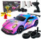 BARVERE Ferngesteuertes Auto, Drift Rc Auto mit 2 Akku, Driftfunktion & LED-Leuchten, Hobby Driftauto mit Regenreifen und Trockenreifen für Rennen & Offroad-Abenteuer, RC Car für Erwachsene & Kinder
