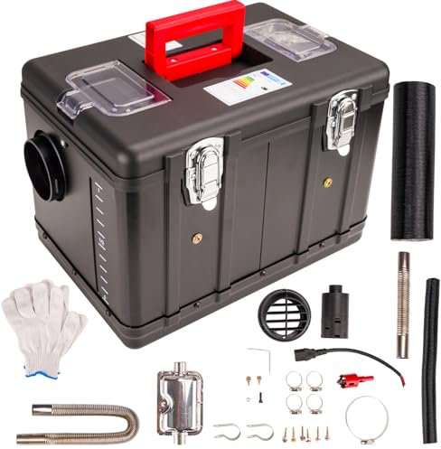 12V 8KW Diesel Air Heater, Toolbox Diesel Air Heater with 5L Fuel Tank, All in One Truck Heater with Remote Control and LCD Monitor for Car Trucks Bus RV Campers and Trailer
