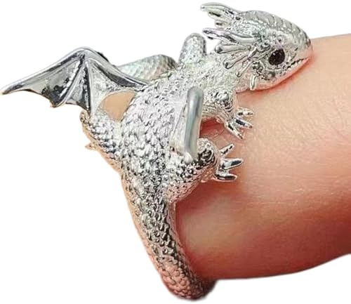 Dragon Crochet Rings for Tension - Adjustable Crochet Ring,tension Ring for Crocheting | Finger Yarn Guide Knitting Tension Rings for Crocheting Cat Snake Yarn Ring for Women, Dragon Yarn Guide Knitti
