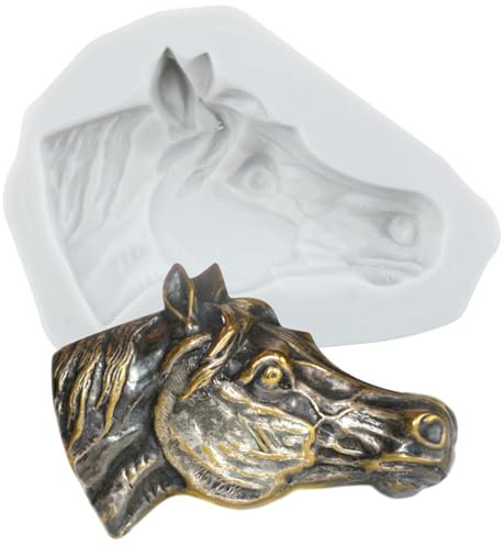 Sijiangmold Pferde Silikonformen Pferdekopf Süßigkeiten Fondantform Für Kuchendekoration Schokolade Cupcake Topper Süßigkeiten Polymer Ton Blütenpaste