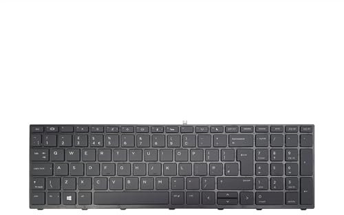 TECHNOLOGYVS Replacement for HP Probook Series G5 450 Laptop Keyboard UK QWERTY Layout Black Backlit