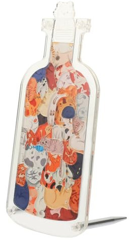 BESPORTBLE 1Set Cartoon Drift Bottle Puzzle Desk Decoration Creative Craft Decor for Home Office Photography Unique Mediterranean Style Ornament