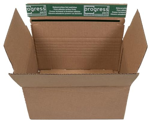 easydruck24de Flixbox Vari Progress 10x Aufrichtkarton A5 braun - az174 | Versandkarton, höhenverstellbar, aus stabiler Wellpappe, sicherer Versand, einfaches Aufrichten