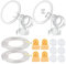 Maymom Breast Pump Kit for Medela Pump in Style Pumps; 2X Breastshields, 4 Valves, 6 Membranes, 2 Pump-in-Style Tubing; (17 mm (XX-Small))