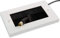 G-PLUG Cable Pass Through Wall Plate Faceplate with Brush – White Double Gang Cover for HDMI, TV, Ethernet, Speaker Wires – Easy to Install, Clean Cable Management Solution