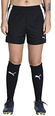 PUMA Damen Teamliga W Shorts, Puma Black-puma White, M EU