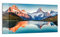 DEQORI Glasbild Echtglas | Motiv Bachalpsee vor Alpen | horizontal einteilig 100x50 cm | schöne Dekoration | Wandbild für Wohnzimmer, Schlafzimmer, Flur & Küche | moderne Wanddeko
