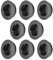MOROBOR Lot de 8 poignées de porte rondes encastrées en acier inoxydable pour porte coulissante de cuisine (noir)