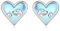 Katzen Hunde Ohrringe 925 Sterling Silber Mondstein-Herz-Ohrstecker, hypoallergen, niedliches Tier, Katze, Hund, Freundschaftsohrringe, Mondstein-Schmuck für Schwestern, Freunde.