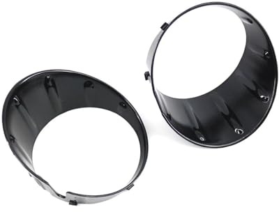 NNBINK Nebelscheinwerfer Grille Kompatibel Mit Mini Für Cooper R55 R56 R57 R58 R59 Nebelscheinwerfer-Lichtabdeckung Frontstoßstangen-Ringverkleidung 51117248791 51117248792 Autozubehör(Pair)