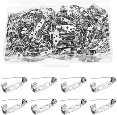 Broschennadeln 100 Stück Broschennadel 20 mm Sicherheitsnadel Broschennadeln Pins für DIY Handwerk, Craft Sicherheitsnadel,für Schmuck- und Handarbeiten