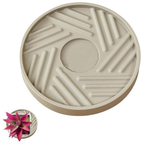 Cady para plantas enrollables – Bandeja para macetas de flores rodantes, soporte para plantas móviles con ruedas | Base de maceta resistente con ranuras y 4 ruedas, maceta para grandes