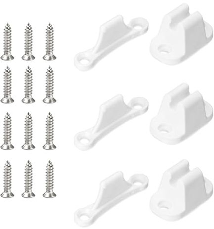 3 Pièces Serrure Porte pour Camping Car Plastique Retenue de Porte Caravane avec 12 Vis Bloc Porte Camping Car en Forme de T Bloc Porte Caravane pour Camping-Cars Caravane