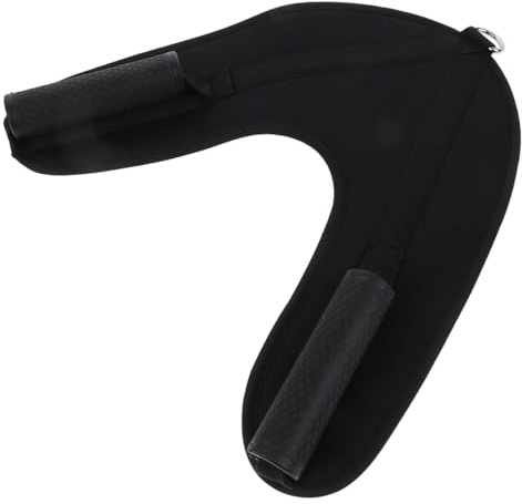 HOMOBABE Heavy-duty Abdominal Exercise Strap for Core Strength Training with Rubber and Cloth Material, Black Workout Accessory for Daily Workout and Exercise at Home