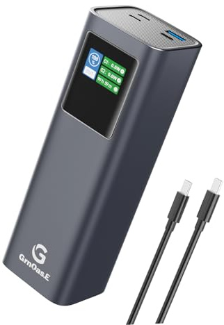 GrnOas.E 27,000mAh Laptop Power Bank, 27,000mAh Portable Charger with PD 3.1 140W USB-C Ports for Multi-Device Charging, for iPhone 17/16 Series