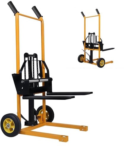 Carrello Portatile Per Pallet, 900 mm, 200 kg | Transpallet Manuale Carrello Elevatore Sollevatore Idraulico Scarico Furgoni,Gerbeur manuale