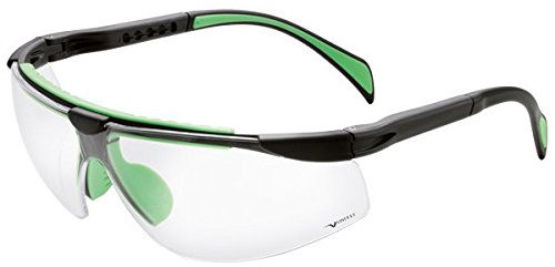 Univet 554.03.03.00 nº 554, de cristal transparente gafas de seguridad con negro/verde