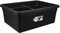 elho green basics Movable Garden Pflanzenkasten – Viereckiger Blumentopf in Living Black – Rollbarer Topf für den Außenbereich – ca. L 57,9 x W 76,7 x H 29 cm