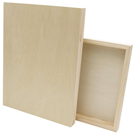 Paintersisters®Malgrund aus Holz, 2 Stück je 30 x 40 cm, 3D Optik - 38mm stark, Malplatte aus Holz, Holzleinwand, Ulmer Holzmalgrund