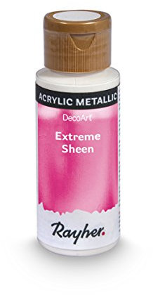 Rayher Hobby Extreme Sheen Metallic-Farbe, pink, Flasche 59 ml, Acrylfarbe metallic, patentierte Rezeptur, 35014264